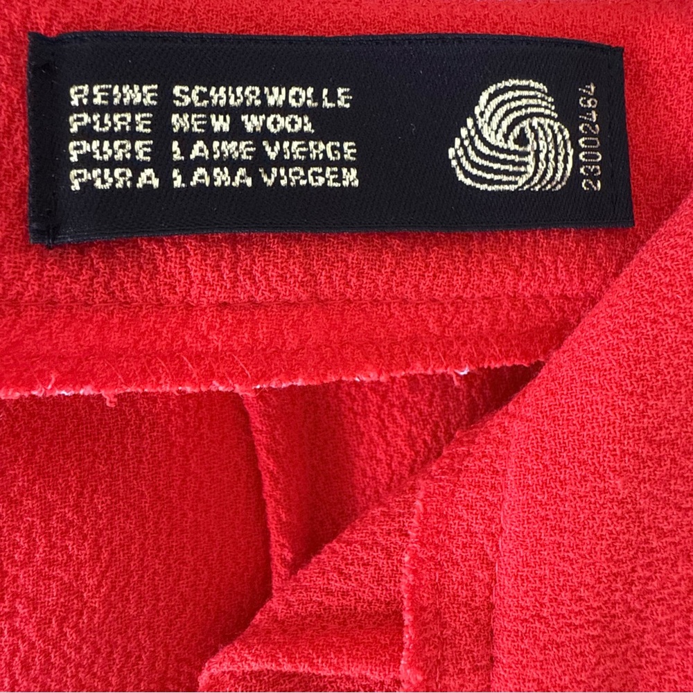EUC ESCADA Red Wool Set Blazer Jacket and Pants - Picture 15 of 15